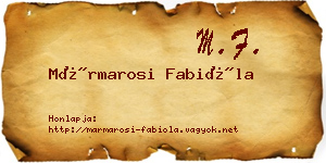 Mármarosi Fabióla névjegykártya